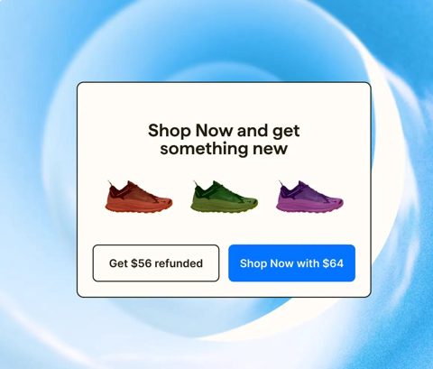Loop Returns screenshot: Exchange offer in the returns portal