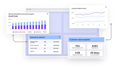 LoyaltyLion screenshot: Loyalty analytics dashboard
