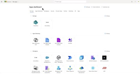 Microsoft Entra ID screenshot: My Apps dashboard