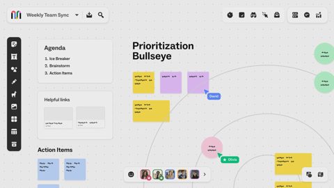 Mural screenshot: Shared whiteboard with sticky notes