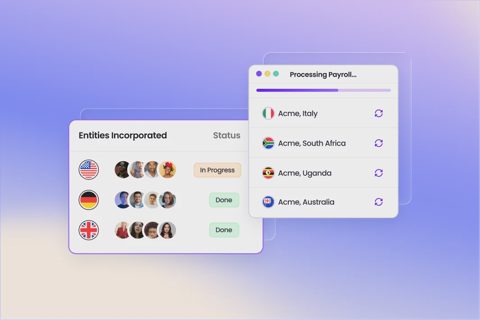 Playroll screenshot: Entity setup and payroll processing