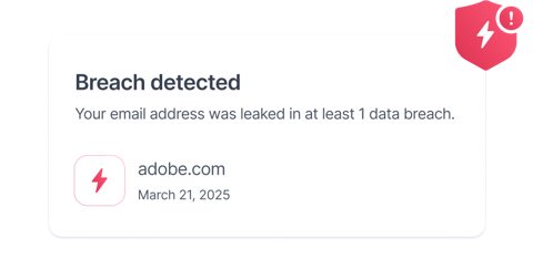 Proton Pass screenshot: Data breach alert