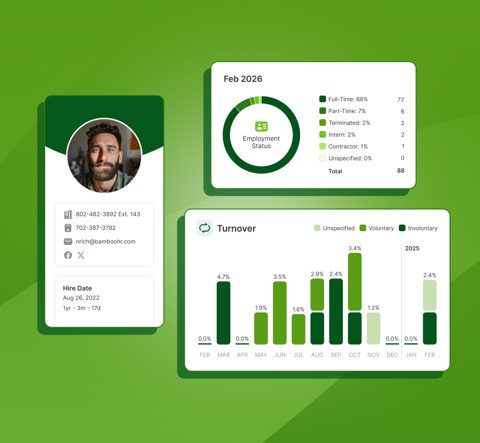 BambooHR screenshot: Employee recognition feed