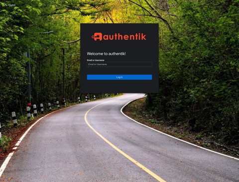 authentik screenshot: Login screen for an authentication flow