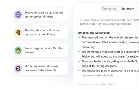 TickTick screenshot: AI meeting summary