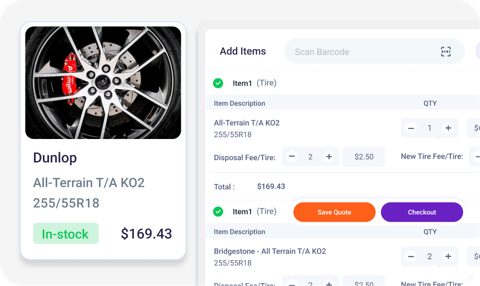 Torque360 screenshot: Point of sale item entry