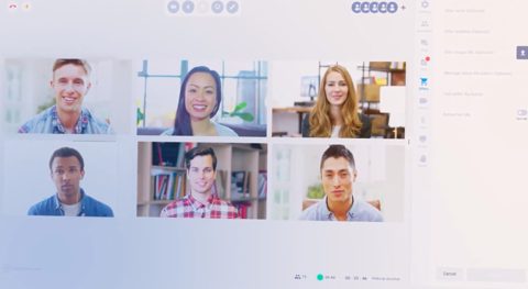 WebinarJam screenshot: Live webinar room with attendee grid