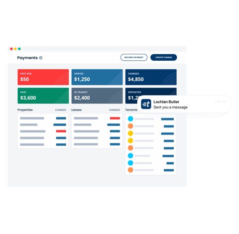 TurboTenant screenshot: Rent payments dashboard