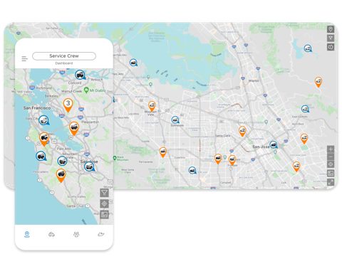 Force Fleet screenshot: Fleet live map dashboard