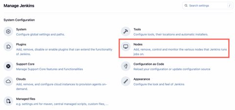 Jenkins screenshot: Manage Jenkins settings page