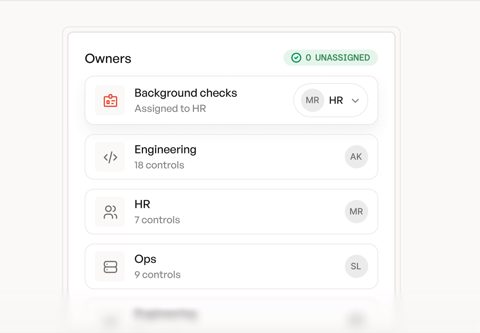 Oneleet screenshot: Control owners list