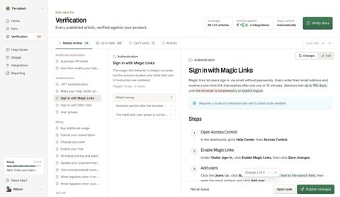Ferndesk screenshot: Doc verification review queue