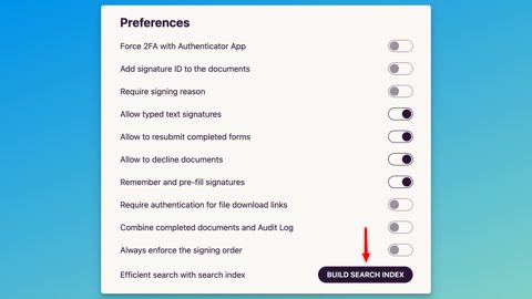 DocuSeal screenshot: Account preferences