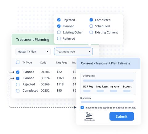 Archy screenshot: Treatment plan with consent estimate