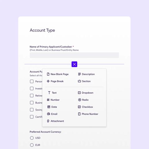 Docusign eSignature screenshot: Web form builder