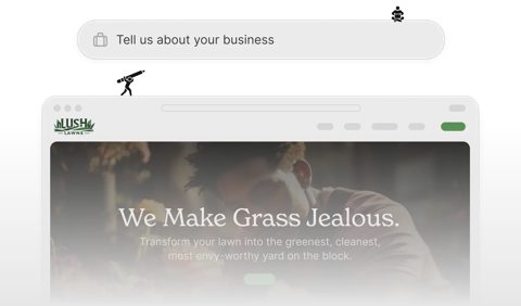 Durable screenshot: Generated site with copy