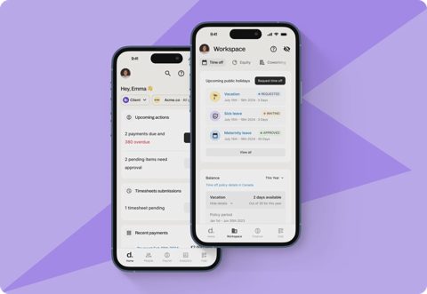 Deel screenshot: Mobile app screens