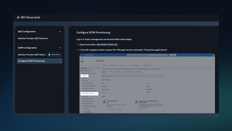Descope screenshot: SCIM provisioning setup