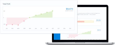 FreshBooks screenshot: Total profit report