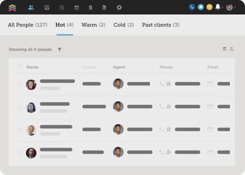 Follow Up Boss screenshot: Smart list of people