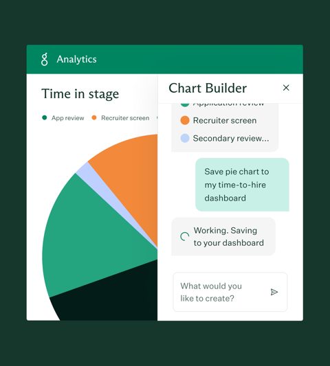 Greenhouse screenshot: Analytics chart builder