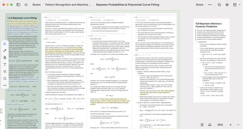 Heptabase screenshot: Book notes beside AI learning chat