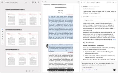 Heptabase screenshot: PDF reader with AI chat panel