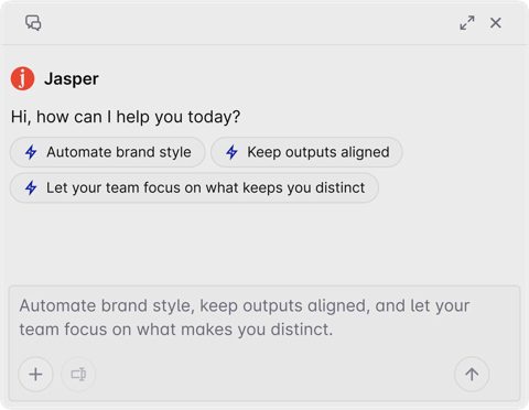 Jasper screenshot: Jasper chat assistant