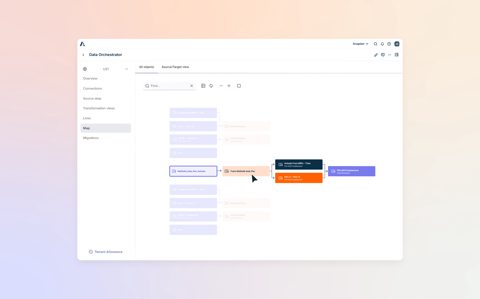 Anaplan screenshot: Data orchestrator flow