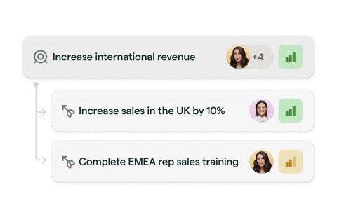 Lattice screenshot: Goals aligned to company objectives