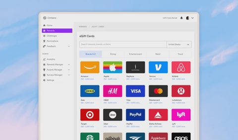 Matter screenshot: Rewards gift card catalog