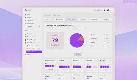 Matter screenshot: Pulse survey with eNPS score