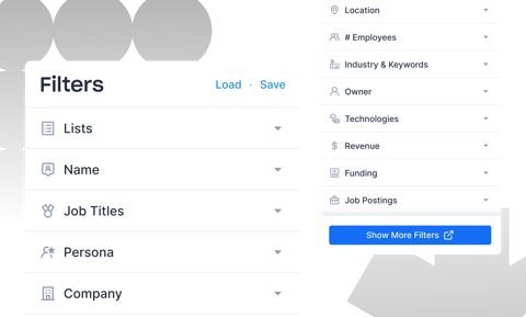 Apollo.io screenshot: Prospect search filters