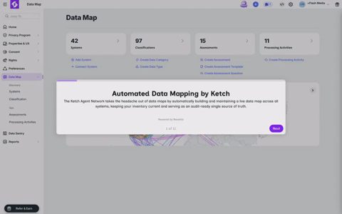 Ketch screenshot: Data map overview